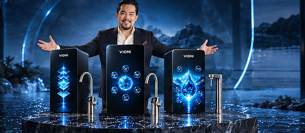 Boss RDR showing the VIOMI purifier installed inside the under-sink cabinet